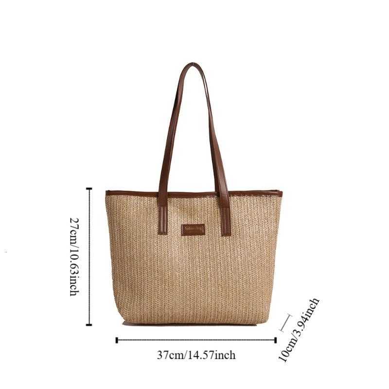 Trendy Summer Weave Str Bag Boho Casual Str Shoder Bag Leisure Beach Tote Bag for Wen1 D251028
