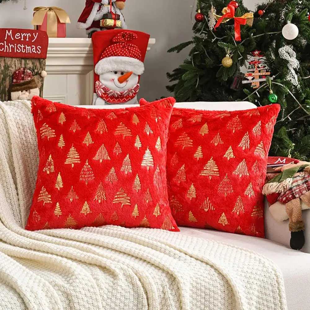 Pillow Case Soft Cushion Cover Jacquard case Christmas Tree Case slip Useful Home Textile Xmas Home Decor Throw Cover C251028