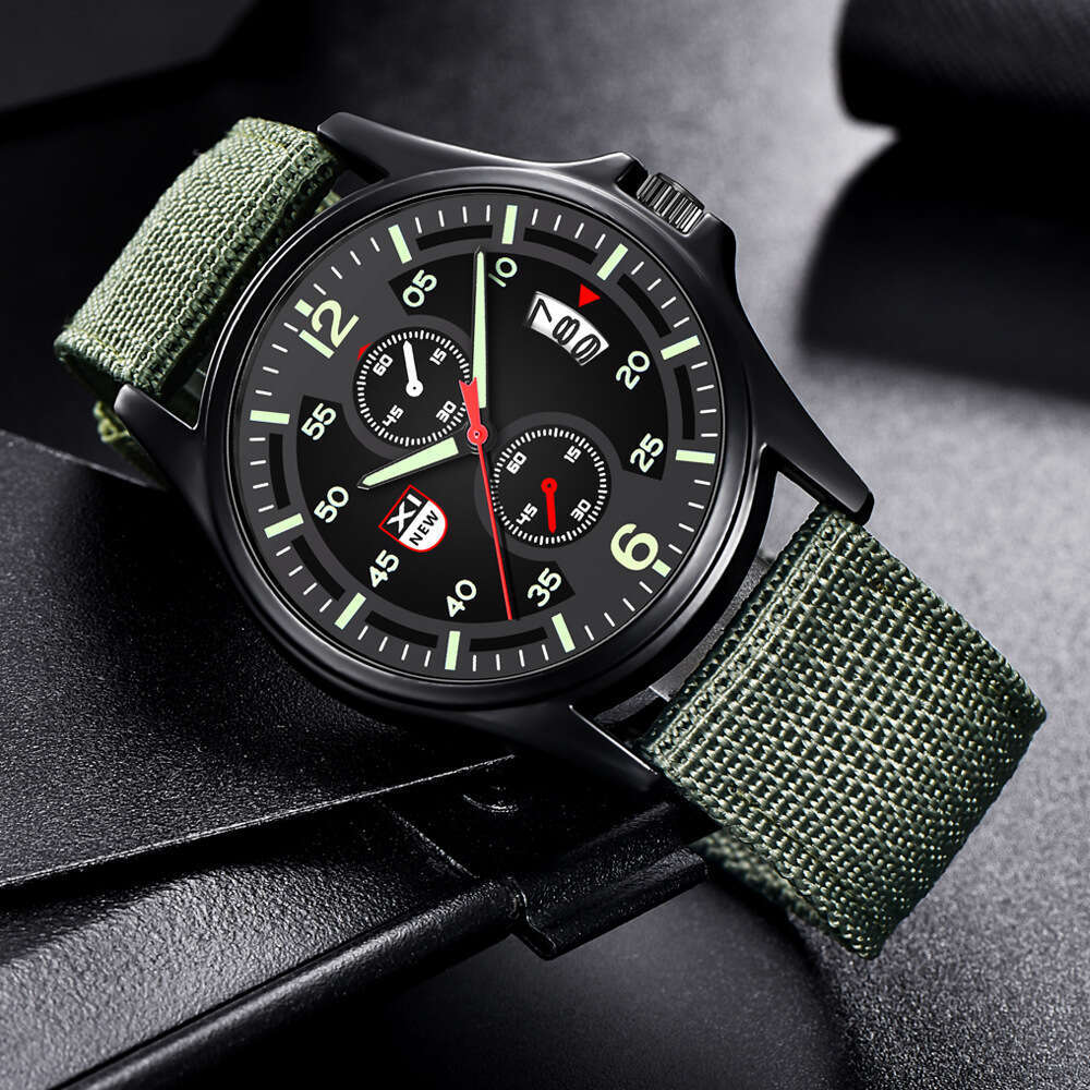 Brand New Men's Fashion Nylon Strap Sports Military Calendar Quartz Watch