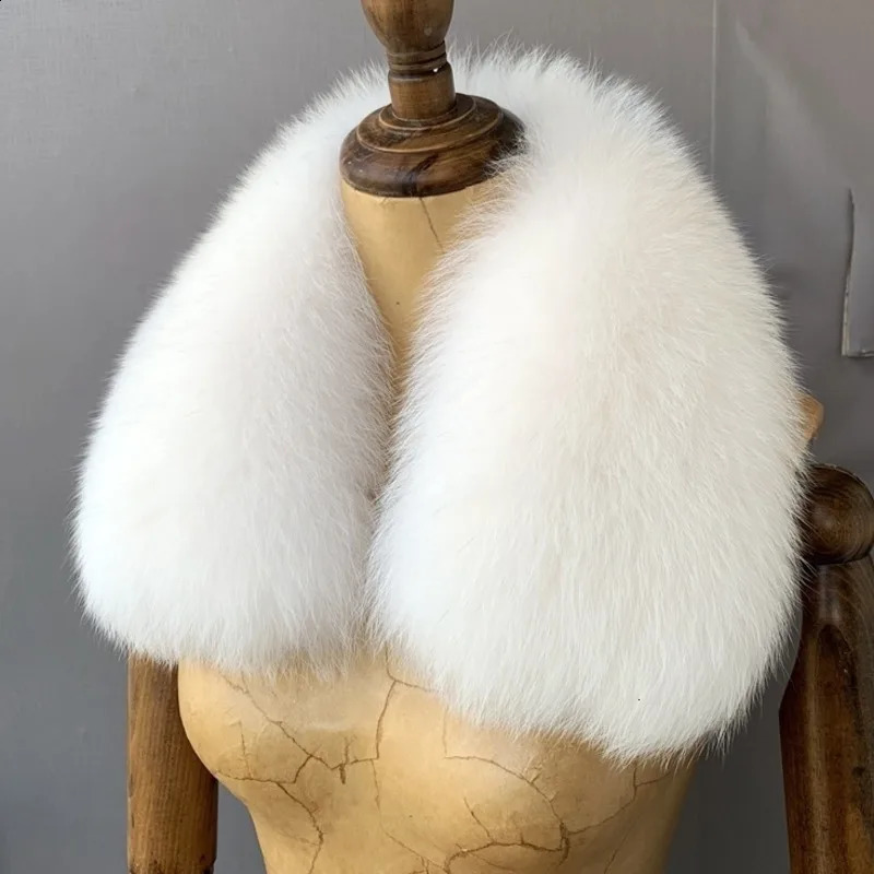 Fox Fur Collar Winter Fur Scarf For Coat Short Scarves Natural Fur Scarf for Women Genuine Square Collar Short Muffler 251023