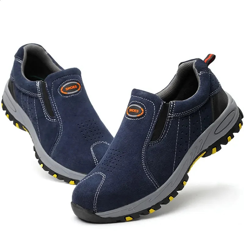 Labour Protection Safety Work Boots AntiSmashing AntiPuncture Welding Industrial Steel Toe Men Slip on Sneakers w251013