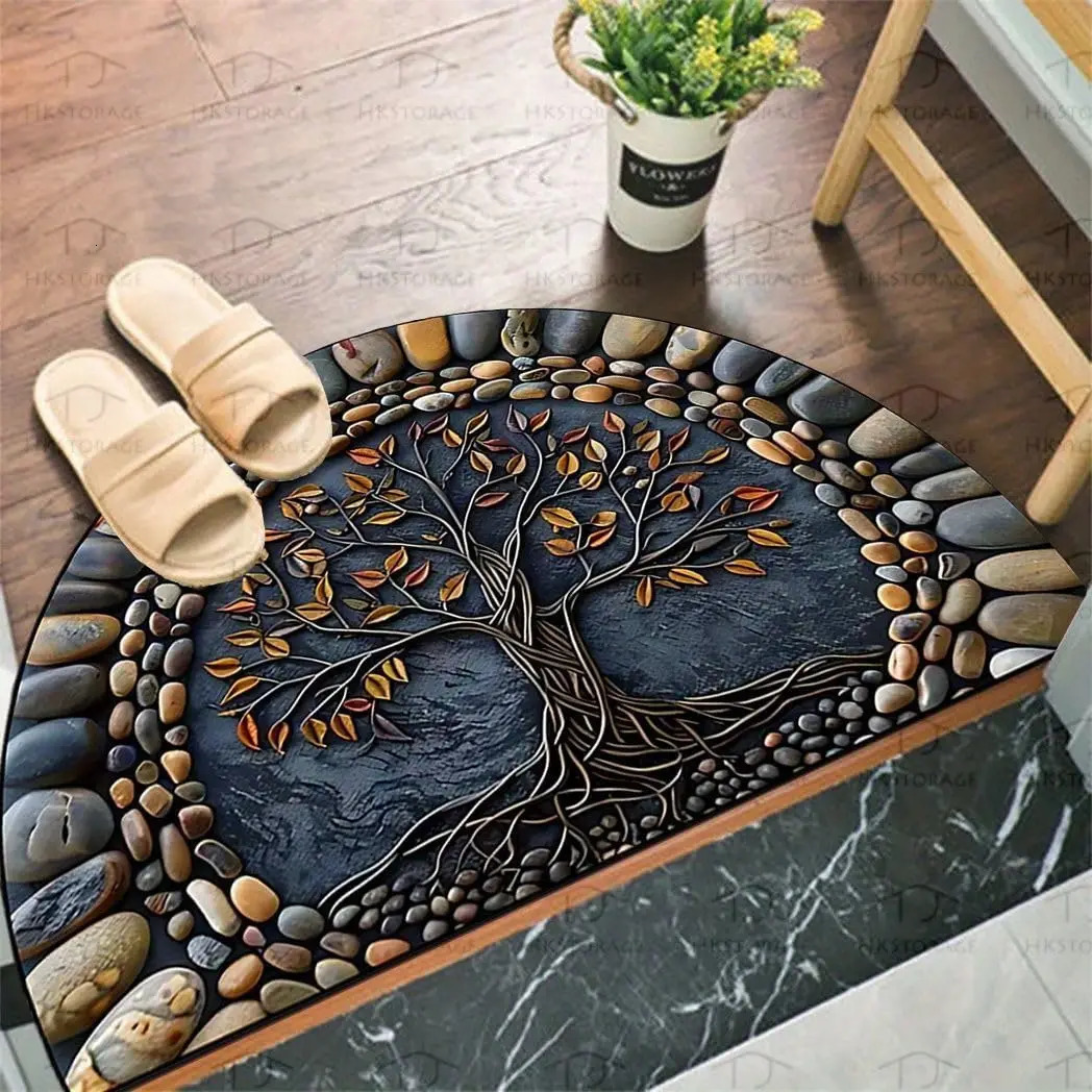 VIKAMA 1PC Retro Pattern Welcome Door Mat Indoor And Outdoor Carpet Home Decoration Bedroom Kitchen AntiSlip Floor 251028