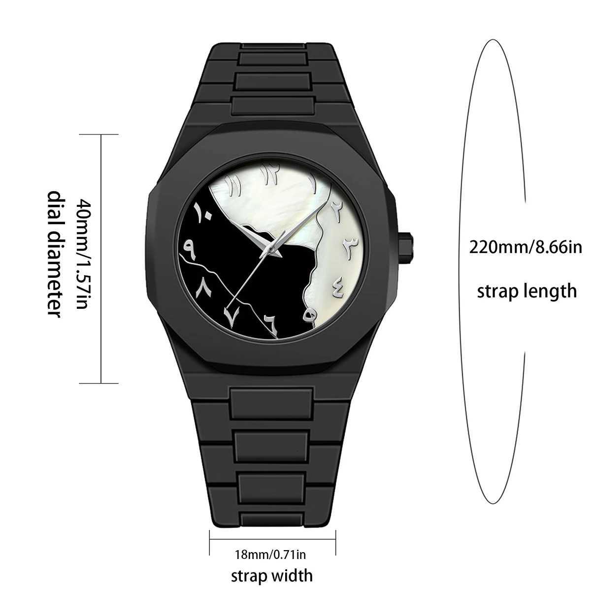2025 New Men Watch Hot Selling Silicone Strap Black Sports Style 40mm Quartz Movement Fashion Arabic Digital Wrist Watch for MenL251027