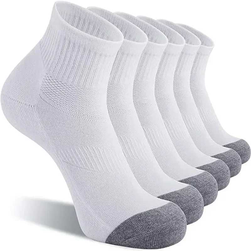10 Pairs EUR3847 Plus Size Women Men Sports Socks High Quality Cotton Running Socks Soccer Basketball White Black Grey Socks J251028
