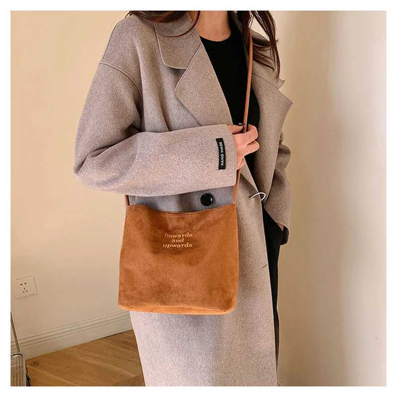 Women Handbags Faux Suede Fabric Women Shoulder Bag Fashion Luxury Ladies Messenger Bags High Quality Female Tote BagT251028