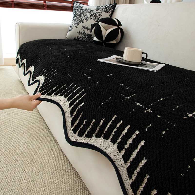 1pcs Sofa Mat with 1 side wave shaped Nonslip Cushion Protector MachineWashable Furniture Protector for Bedroom Home Decor C251028