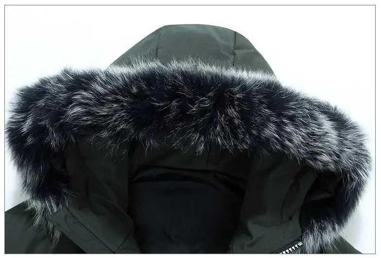 Winter Men Hooded Fur Collar Puffer Jackets Long Duck Down Coats Quality Male Outdoor Casual Thicker Warm Parkas Size 3XL 251023