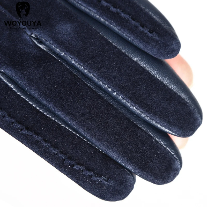 Colored Suede womens leather gloveswarm winter glovesHighend leather gloves womenwinter sheepskin womens gloves2007 251027