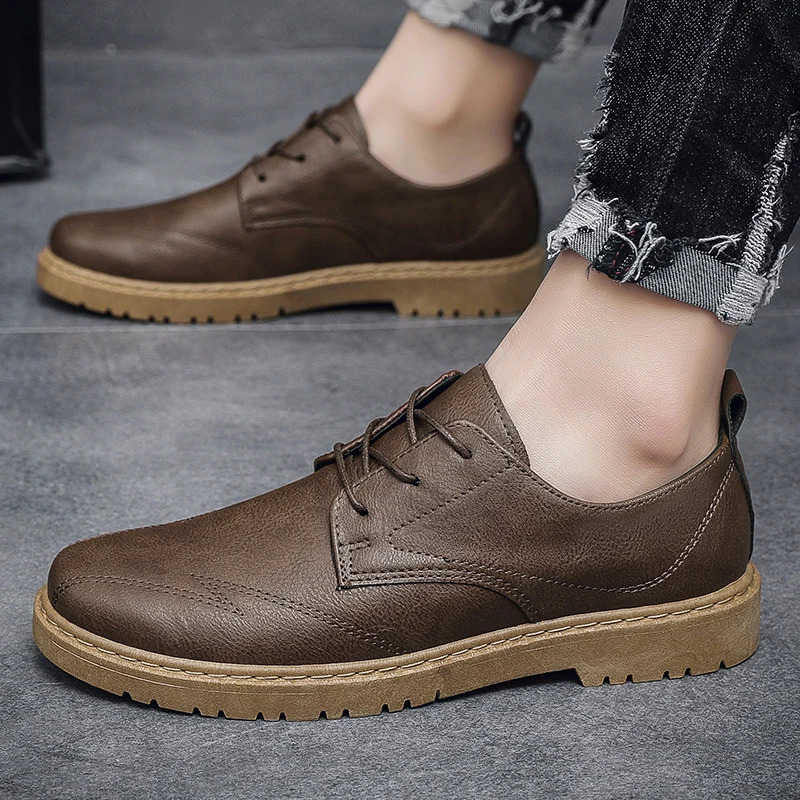 Mens Hand Stitched Genuine Leather Slip On Shoes Business Formal Occasion Wedding Party Footwear Leisure Official BoardShoes 251023