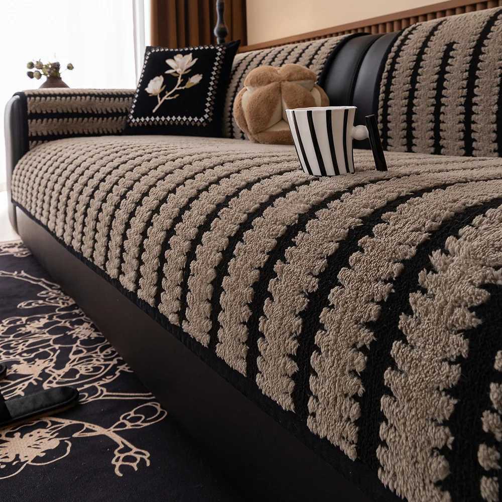 Light luxury highgrade sofa cushion padded four seasons universal cushion nonslip anticat scratch sofa backrest cover C251028