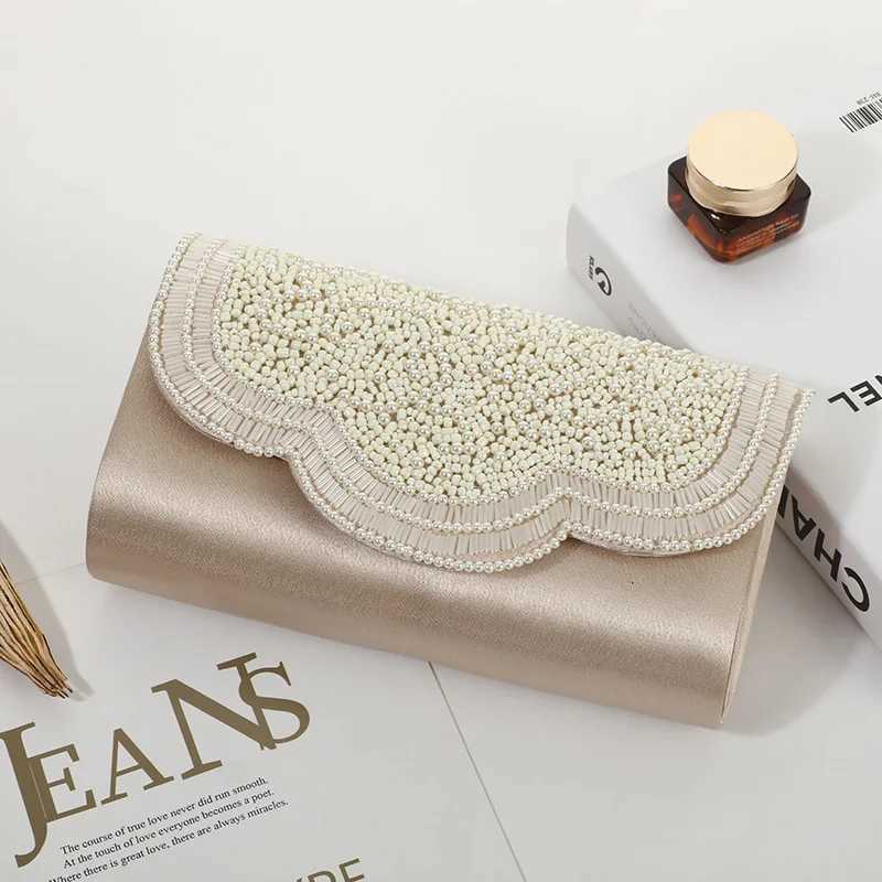 Pearl Dinner Bag for Women Light Solid Color Party Clutch Cosmetic Mobile Phone Storage Fresh Stylish Design H251027
