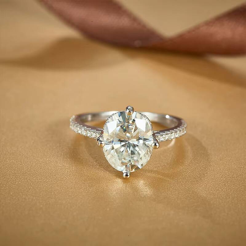 New Product Woman Finger Promise 925 Silver Moissanite Ring Engagement Womens Iced Out for Wholesale