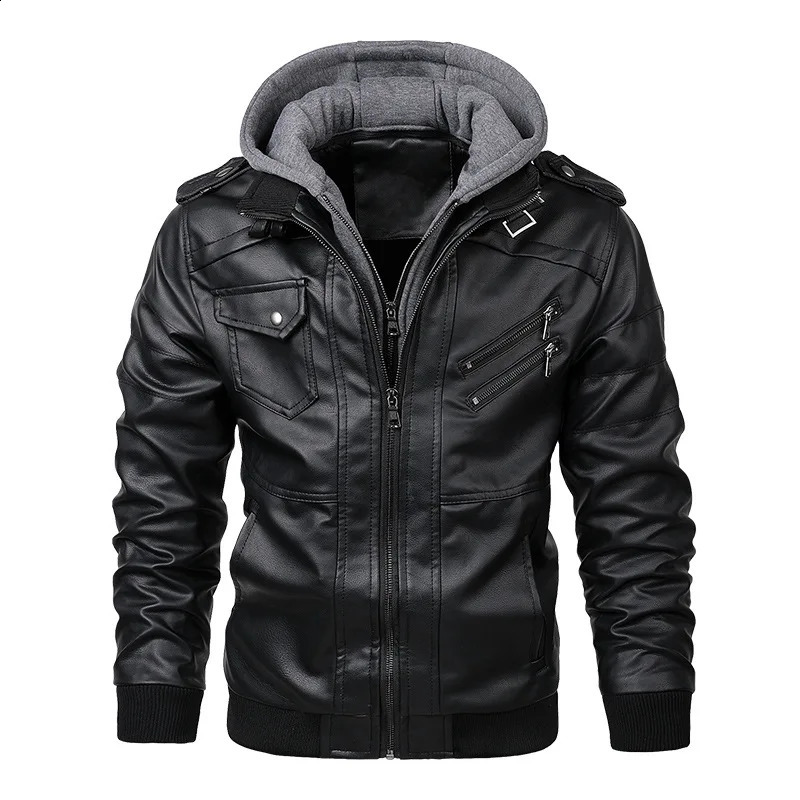 KB Mens Leather Jackets Autumn Casual Motorcycle PU Jacket Biker Coats Brand Clothing EU Size SA722 251027