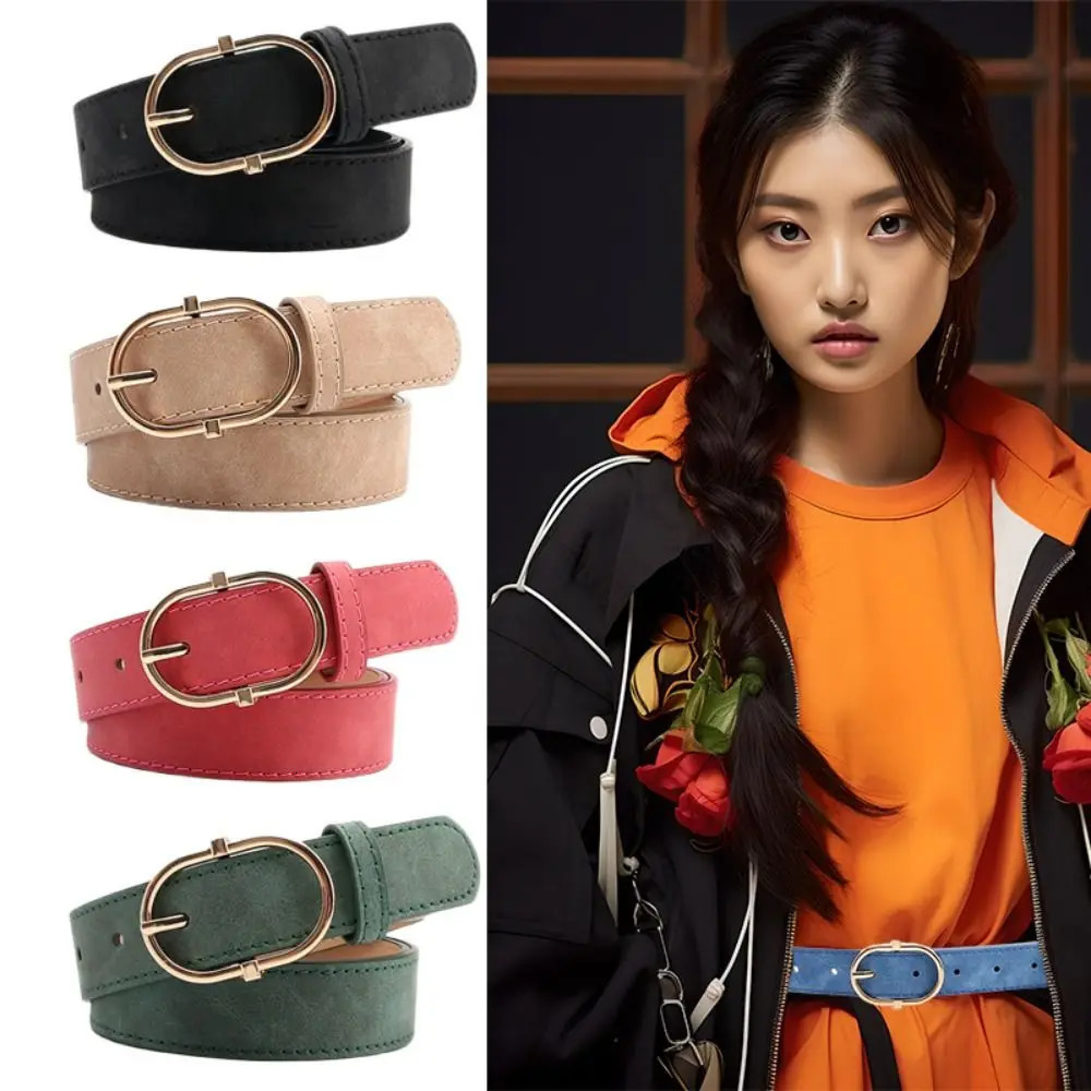 Fashion Pin buckle Suede Leather Belt Casual Business Waist Belt Retro Waistband For Women 251024