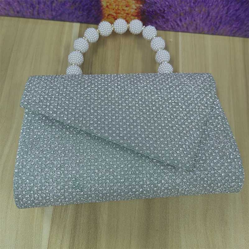 Light Green Graceful Beaded Rhinestone Evening Bag Single Shoulder Handheld Handbag with Chain for Wedding Party Dress H251027
