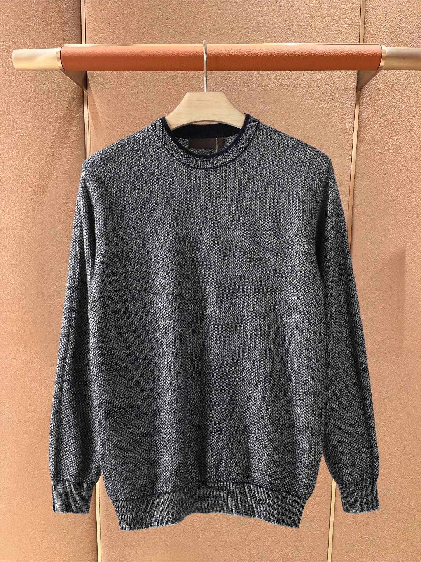 LP Italian 25Aw Embroidered Letter Crew Neck Sweater