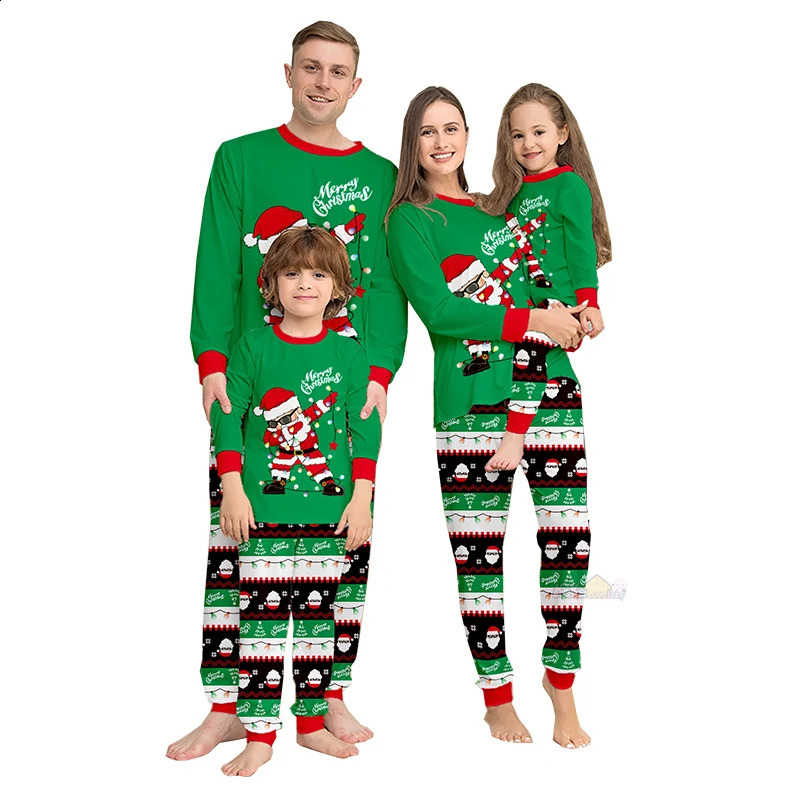 2026 Christmas Matching Family Pajamas Outfits Xmas Adult Mother Father Kids Set Baby Romper Sleepwear Family Look Pyjamas 251027