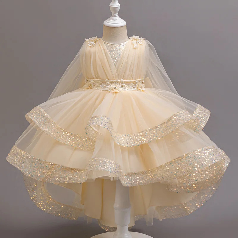 310 Years Teenagers Girls Dress Sequins Sleeveless Kids Wedding Dresses Birthday Party Performance Costumes For Girl 251023