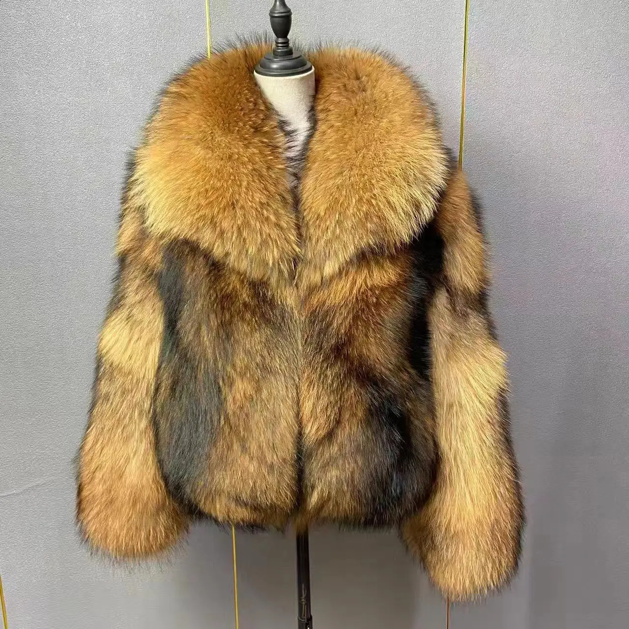 Real Fox Fur Jacket Women Natural Raccoon Fur Winter Warm Fur Coat Outerwear 251027