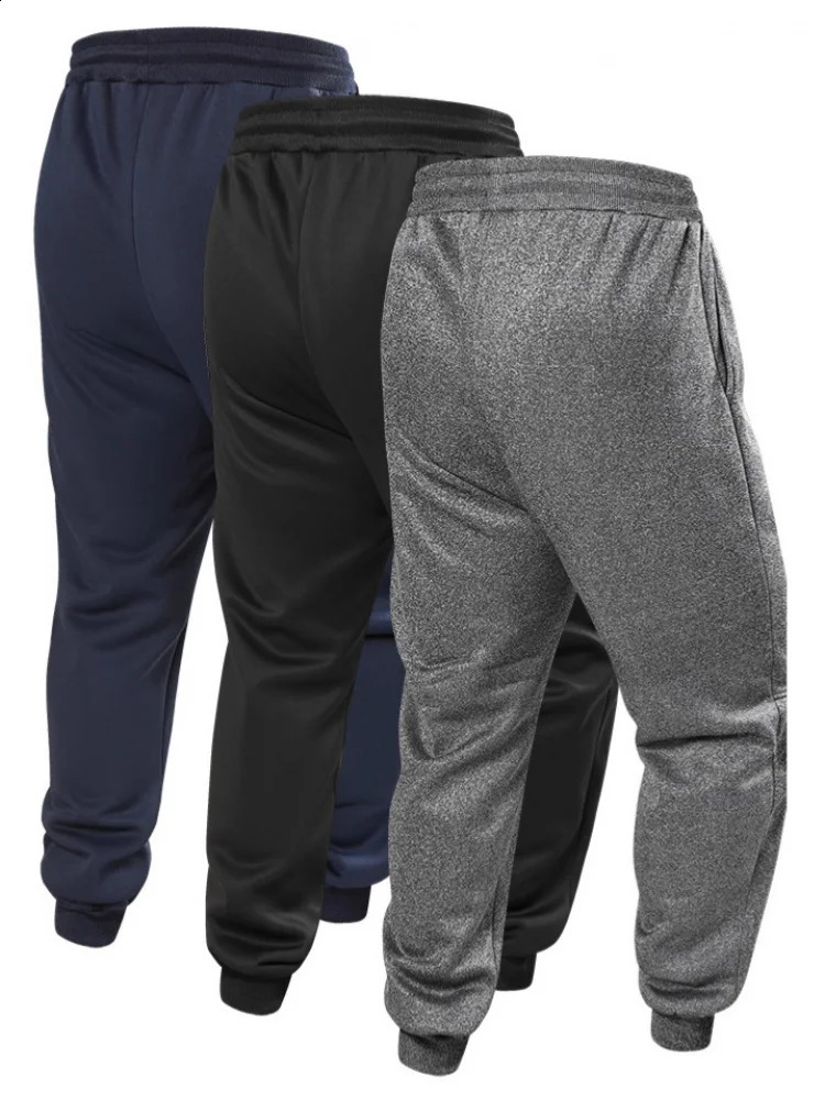 Casual for Autumn and Winter Mens Large Size Plus Velvet Pants Thermal Sports Thickened Sets Man Black Sweatpants Baggy 251027