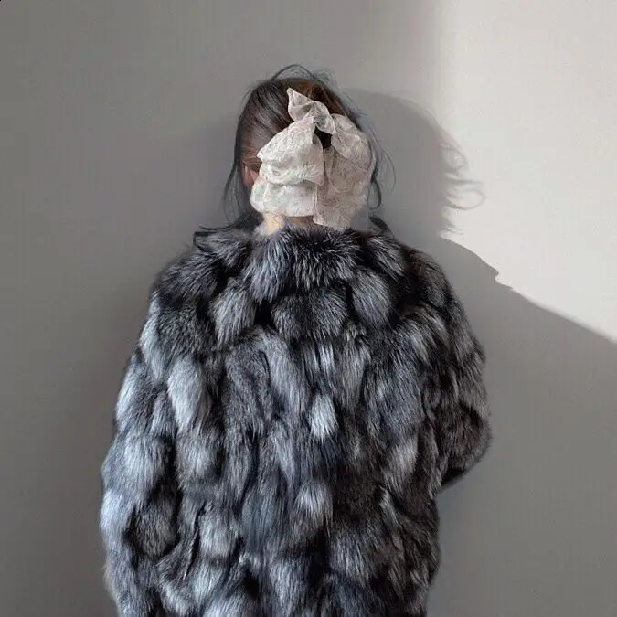 Fox Fur Coat Winter Women Natural Red Fox Fur Jacket Female Fashion Warm Thick Style 100 Fox Fur Overcoat 251027