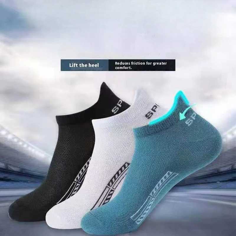 5Pairs High Quality Men Ankle Socks Breathable Cotton Sports Socks Mesh Casual Athletic Summer Thin Cut Short Sokken Size 3845 J251028