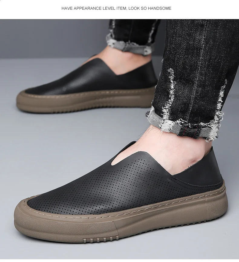 Slip On Leather Casual Shoes Men Loafers Spring Summer Mocasines Hombre Loafer Men Leather Casual Shoes Men Sneakers Autumn 251023