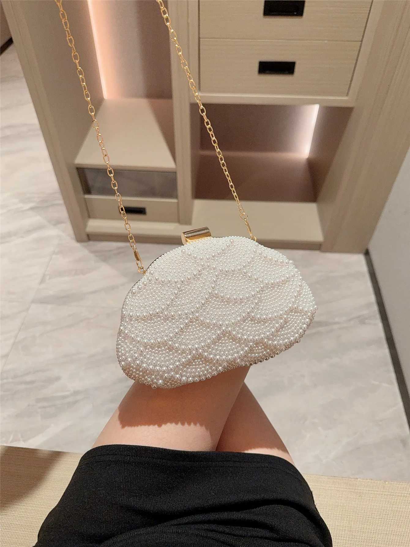 Elegant Pearl Dinner Bag with Dress Evening Bag Formal Party Bag Prom Bag Clutch Bag Chain Bag H251027