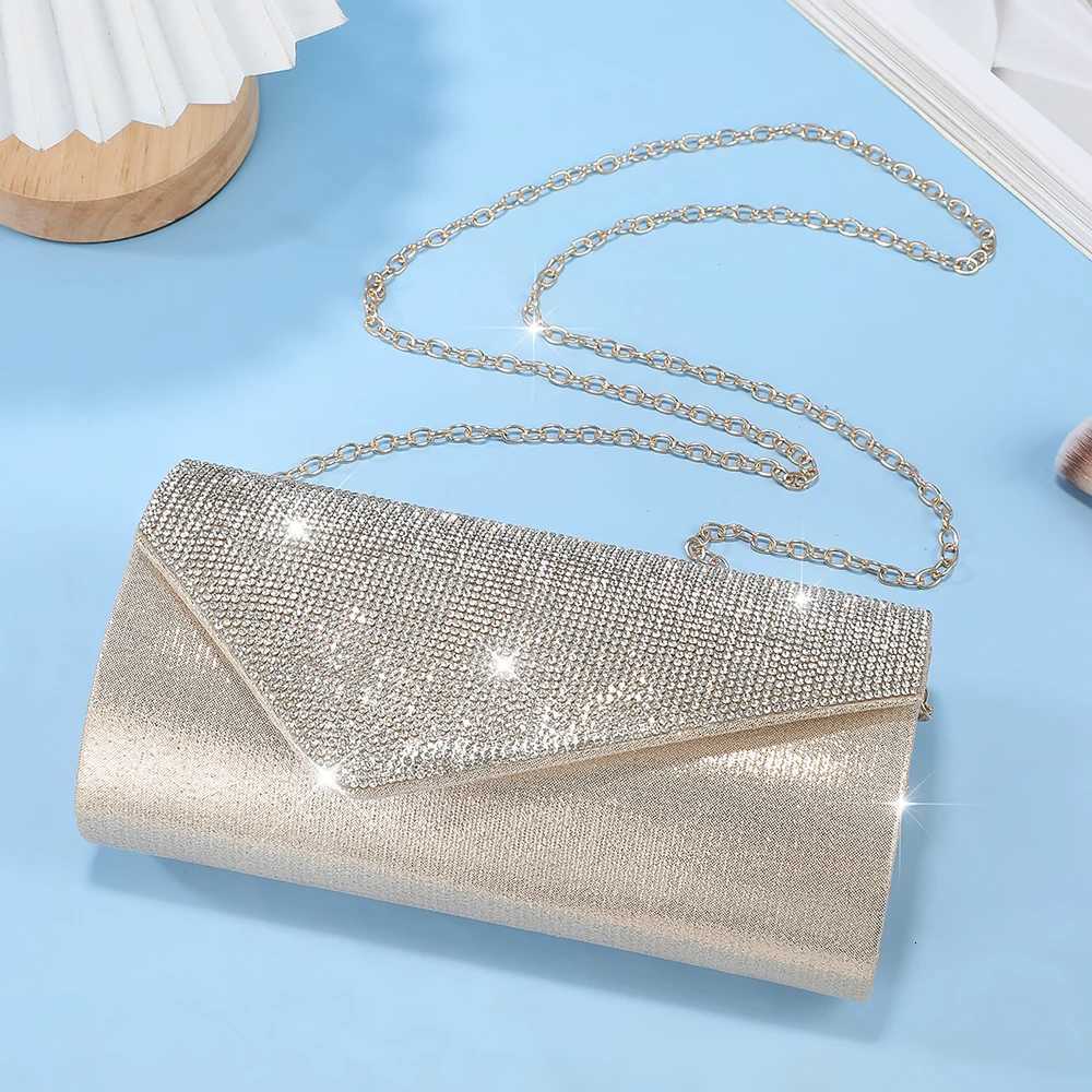 Rhinestone Shiny Shoulder Party Bag for Women CrossBorder European American Dinner Bag Celebrity Light Glitter Handb H2510271
