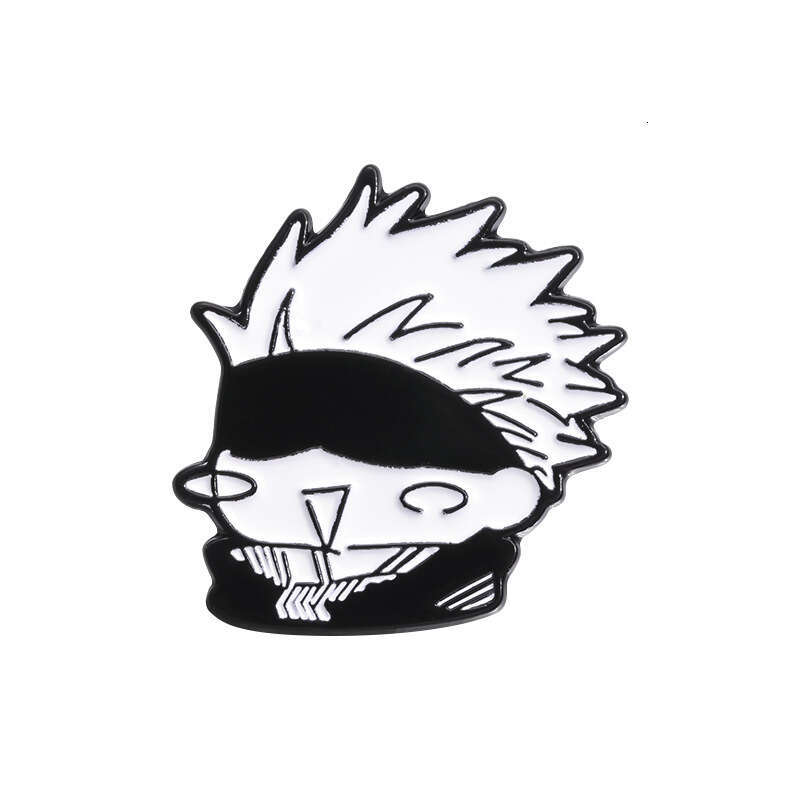 Spell 2 Black and White Style Monster Anime Cartoon Character Peripheral Brooch Clothing Accessories Lapel Pin Badge Metal