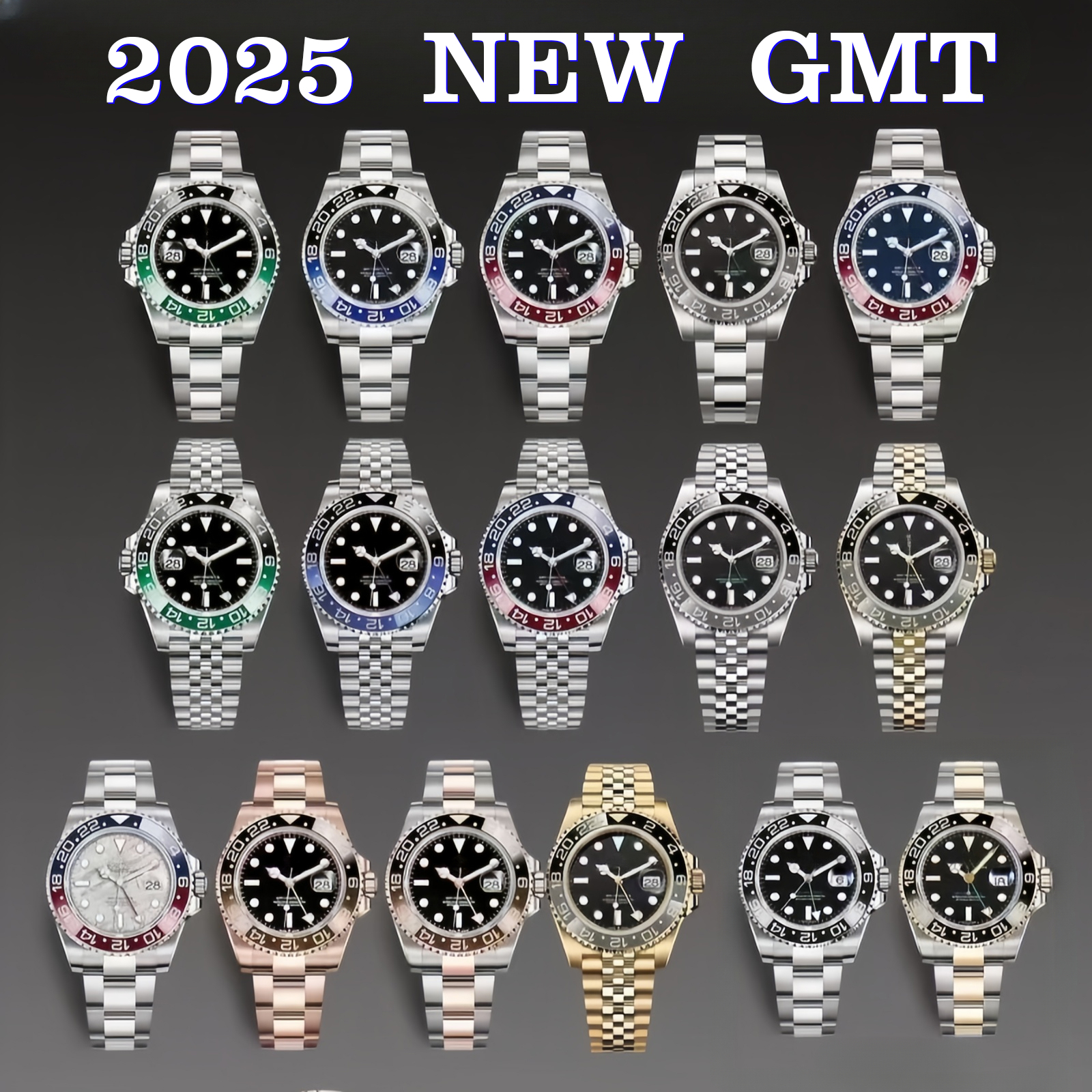 AAAAA Quality Men's 40mm Automatic Watch GMT Stainless Steel Case Deployment Clasp Sapphire Crystal cal.3285 Waterproof 100M Watch Man High Quality Dress Watch