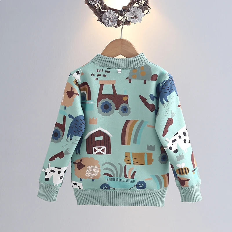 Boys and Girls Sweaters Thickened AutumnWinter Fashionable Childrens Knitted Sweaters Girls and Boys Tops 251027