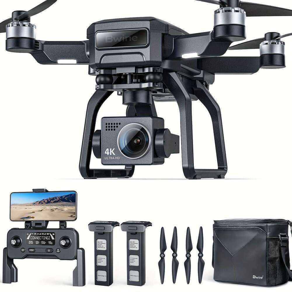 Bwine F7gb2 Drone 4K Professional, Three-Axis Gimbal, Six-Level Wind Resistance, 50 Minutes Flight Time, 9800Ft Transmission, GPS Tracking, Flying Aro