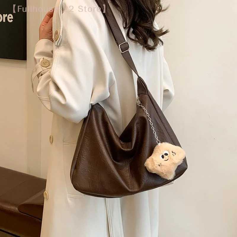 MAX22Retro PU Leather Shoulder Bag Ladies Large Capacity Underarm Bag Fashion Versatile Commuter Tote Bag For Women GiftsW251028