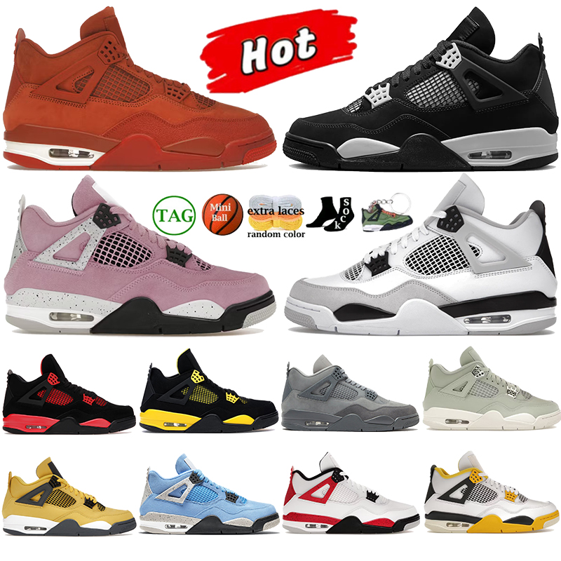 Mens 4 basketball shoes womens 4s designer shoe white cement Military Black cat red thunder university blue navy seafoam sail outdoor men sports sneakers trainers