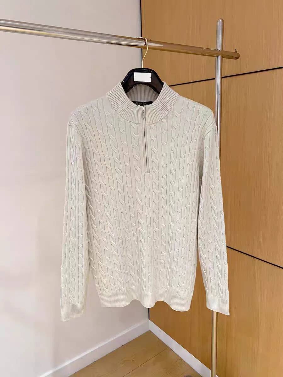 LP Old Money Wind Half Zipper Wool Blend Casual Sweater