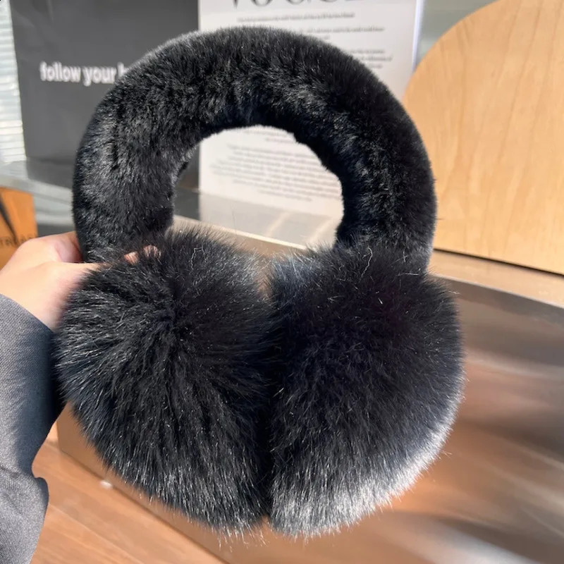 Real Fox Ear Muffs For Women Winter Thick Warm Ear Covers Plush Ear Muffs For Riding outdoor Female Ear Protection AntiFreeze 251027