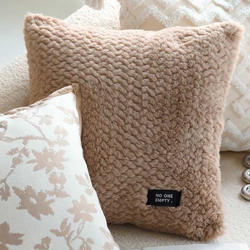 Pillow Case 30X5045X45CM Brown Floral Cream Throw Cover Light Luxury Stamping Waist Cushion Cover Decor Home Decorative case C251028