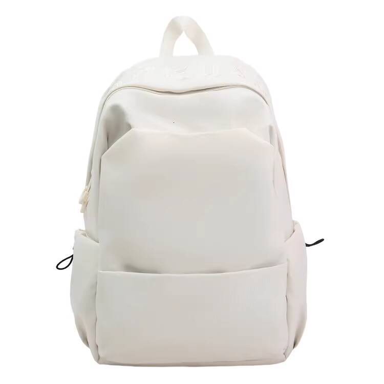 College Girl Simple Red Large Capacity Travel Backpack for Female and Male High School Students