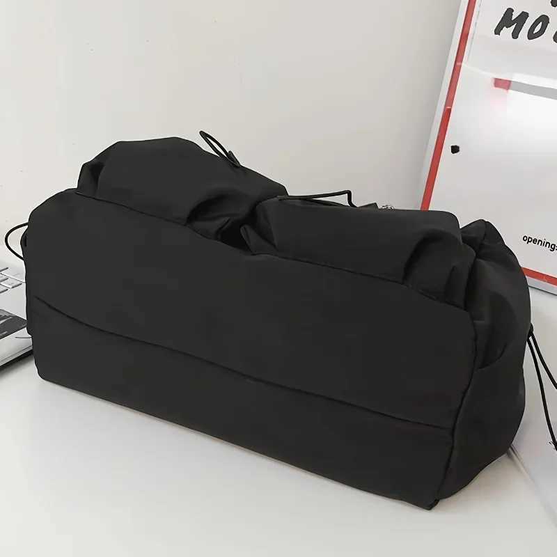 Fashionable Crossbody Bag with Drawstring Accent Spacious Secure Zipper Closure Includes Stylish Bag CharmW251028