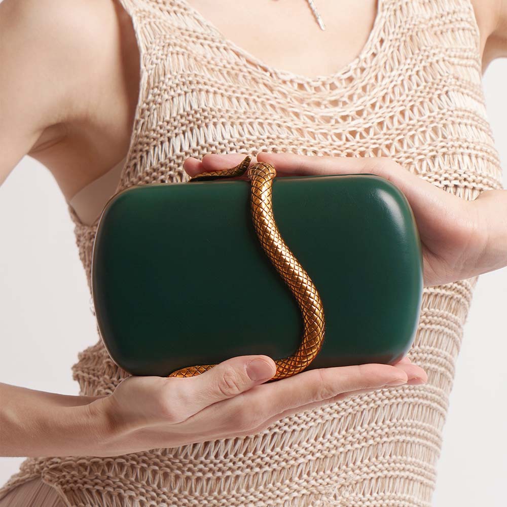 Hand Clutch Snake Shaped Design Fashion Crossbody Shoulder Bag for Western Evening Events women Gift - view 4