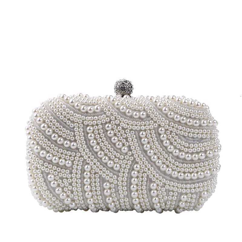 Designer Style Womens Handbag Pearl Decorated Wave Shape Evening Bag Luxurious Fashionable Practical for Party Dinner H251027