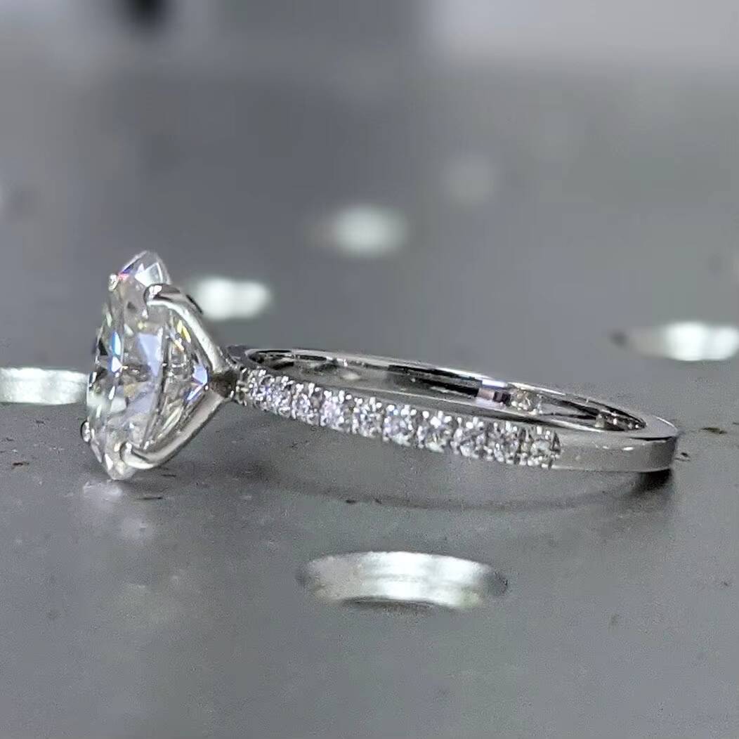 1111 Promotion Wedding Ring 10k Gold 15ct Moissanite Oval Solitaire Engagement Ring