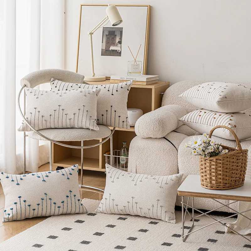 Pillow Case 30x50 50x50 45x45cm Stripe Style Nordic Style Cushion Cover Warm Solid Color Luxury case Throw Cover For Home Decor C251028