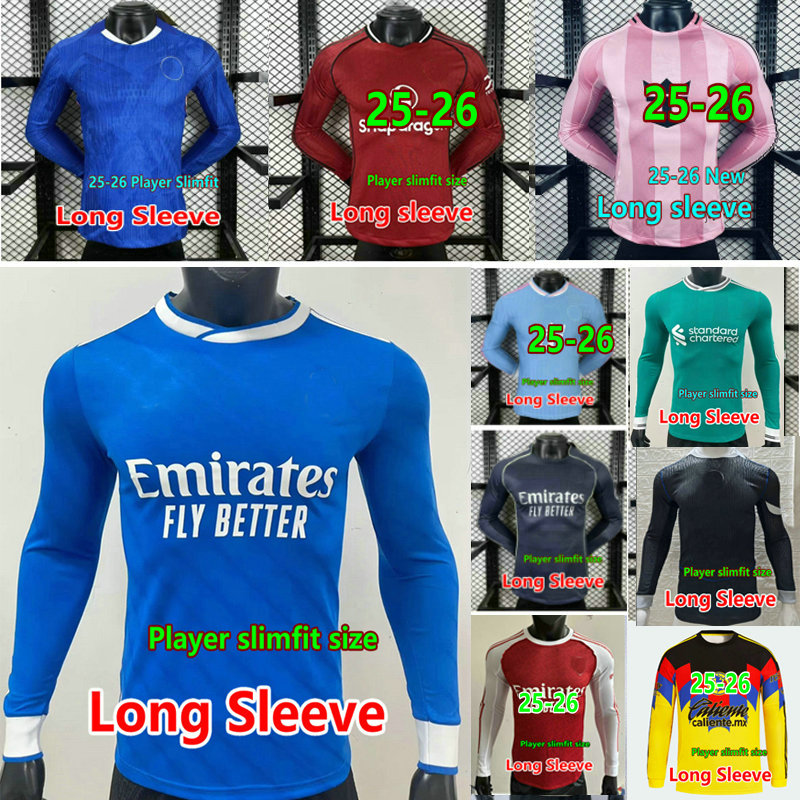 player version 2025 Long sleeve soccer jersey club teams 25 26 Home Away 3rd MAPPE adult long sleeves KANE FODEN VINI JR LAMINE YAMAL Football shirt men size S-XXL