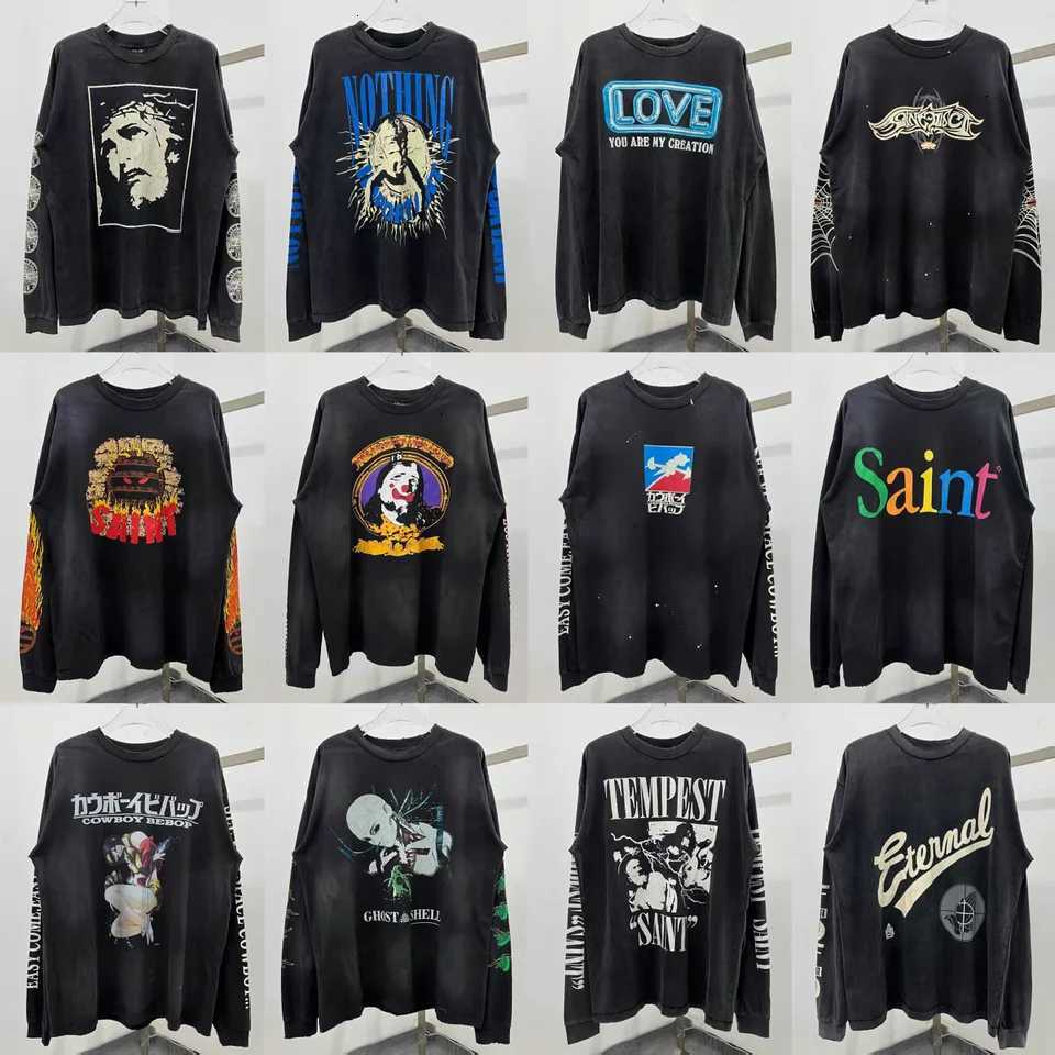 Saint 25AW SS Long Slves Tshirt Men Women High Quty Heavy FabricUnisex Tops T Shirt X251028