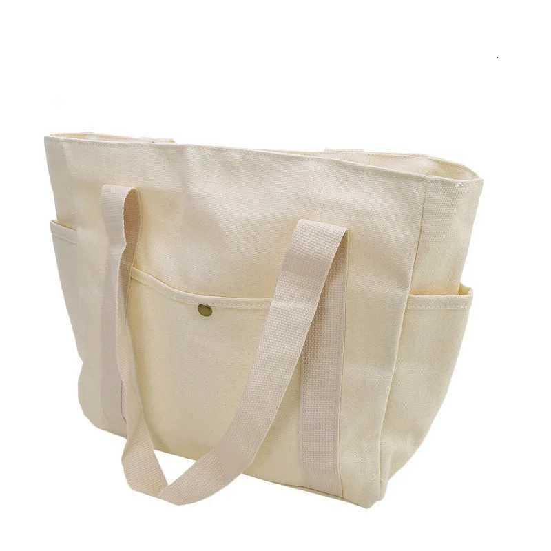 Large Capacity Canvas Tote Bags For Work Commuting Carrying Bag College Style Student Outfit Book Shoulder BagW251028
