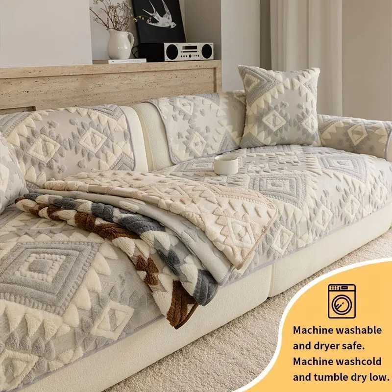 1PCShu Mianrong sofa cushion for autumn and winter thickened light luxury highend non slip sofa cushion C251028