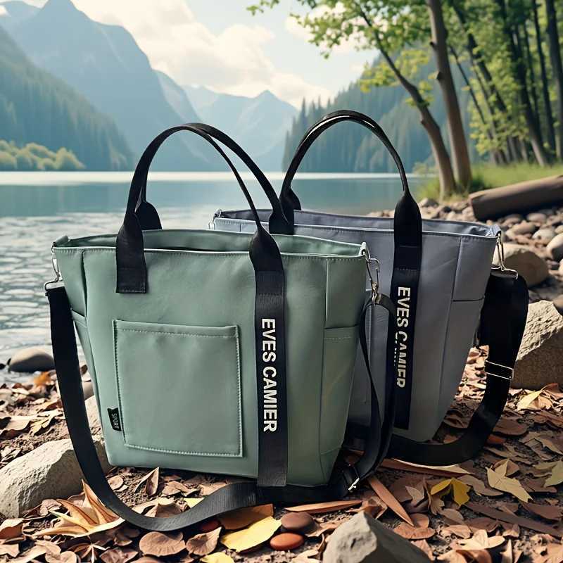 Oxford Waterproof Handbag Shoulder Bags for Women Student Soft Tote Bag with Zipper Closure Multiple Pockets Polyester LiningW251028