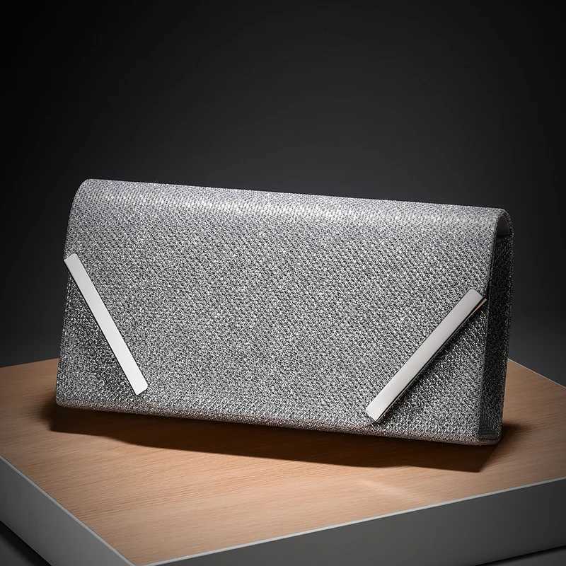 Fashion Womens Chain Shoulder Bag Simple Party Evening Dress Bag Metal Lace Handbag Celebrity Reception Holiday Gift H251027